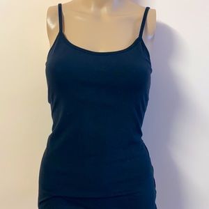 Hanes Black Camisole with Bra Insert Size M